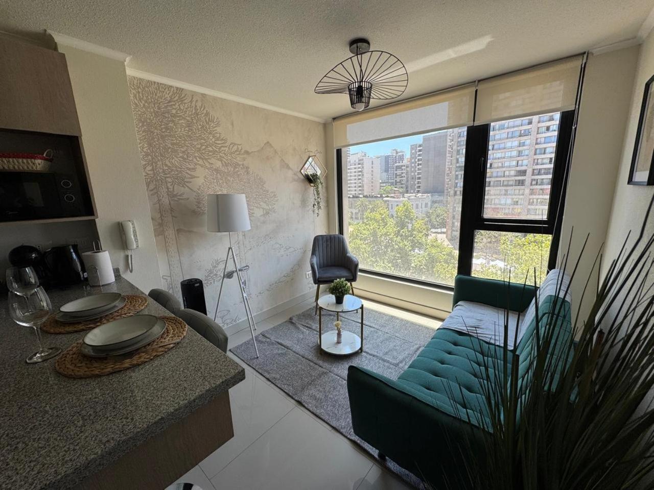 Apartamento Hom I Luminoso Y Comodo Depto 1d1b 3 Pax Stgo *